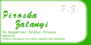 piroska zalanyi business card