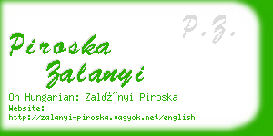 piroska zalanyi business card